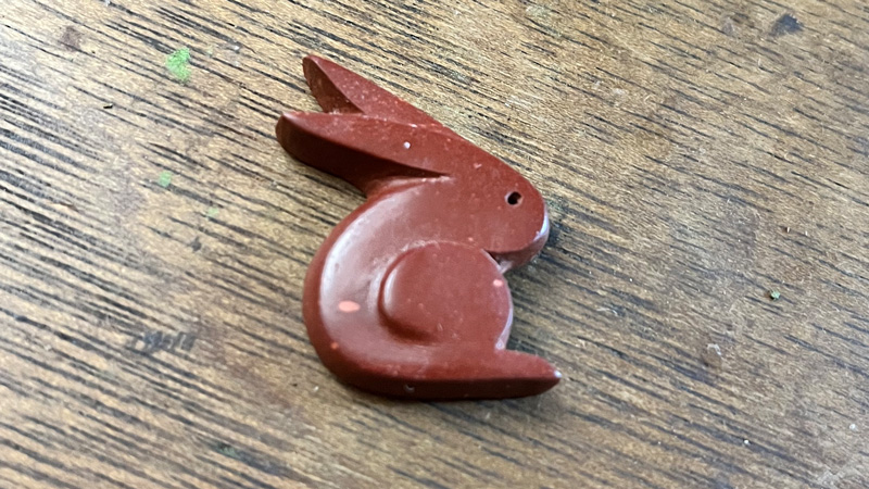 Tótem de Conejo tallado en Catlenita